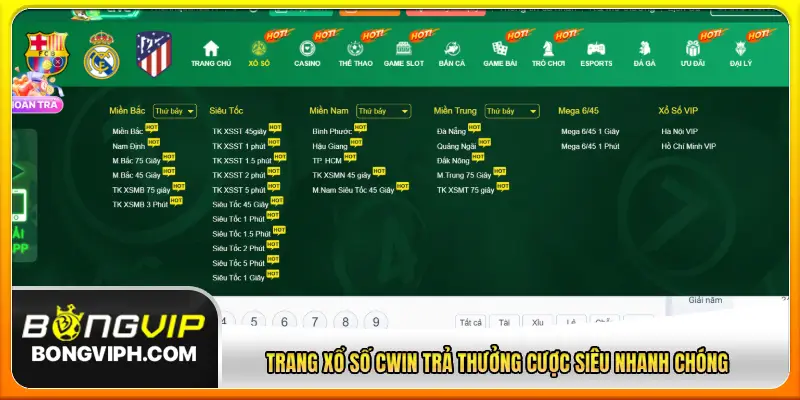 Trang xổ số CWIN trả thưởng cược siêu nhanh chóng