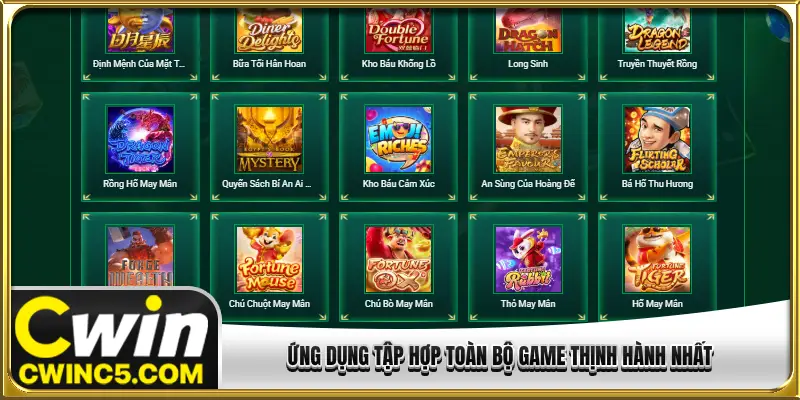 Ứng dụng tập hợp toàn bộ game thịnh hành nhất